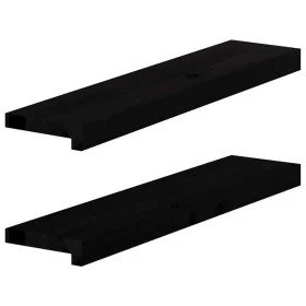 Alféizares de ventana 2 uds madera maciza roble marrón oscuro by , Marcos de ventanas - Ref: Foro24-4009165, Price: 37,97 €, ...