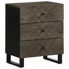 Mesilla de noche negra 50x33x62 cm madera maciza mango de , Mesitas de noche - Ref: Foro24-4017693, Precio: 99,75 €, Descuent...