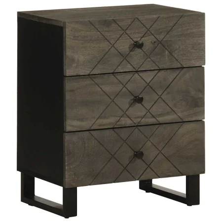 Mesilla de noche negra 50x33x62 cm madera maciza mango de , Mesitas de noche - Ref: Foro24-4017693, Precio: 99,75 €, Descuent...