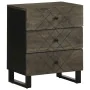 Mesilla de noche negra 50x33x62 cm madera maciza mango de , Mesitas de noche - Ref: Foro24-4017693, Precio: 99,75 €, Descuent...