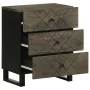 Mesilla de noche negra 50x33x62 cm madera maciza mango de , Mesitas de noche - Ref: Foro24-4017693, Precio: 99,75 €, Descuent...