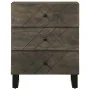 Mesilla de noche negra 50x33x62 cm madera maciza mango de , Mesitas de noche - Ref: Foro24-4017693, Precio: 99,75 €, Descuent...