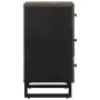Mesilla de noche negra 50x33x62 cm madera maciza mango de , Mesitas de noche - Ref: Foro24-4017693, Precio: 99,75 €, Descuent...