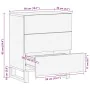 Mesilla de noche negra 50x33x62 cm madera maciza mango de , Mesitas de noche - Ref: Foro24-4017693, Precio: 99,75 €, Descuent...