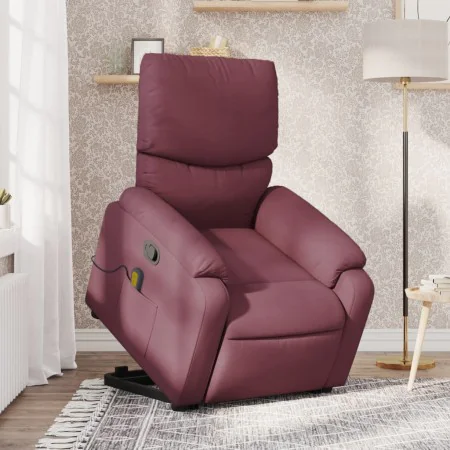 Sillón reclinable de masaje elevable tela morado de , Sillones - Ref: Foro24-3204843, Precio: 280,27 €, Descuento: %