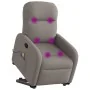 Sillón reclinable de masaje elevable tela gris taupé de , Sillones - Ref: Foro24-3302989, Precio: 297,45 €, Descuento: %