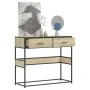 Mesa consola de madera de ingeniería roble Sonoma 90x35x80 cm de , Mesas auxiliares - Ref: Foro24-849175, Precio: 84,03 €, De...