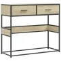 Mesa consola de madera de ingeniería roble Sonoma 90x35x80 cm de , Mesas auxiliares - Ref: Foro24-849175, Precio: 84,03 €, De...