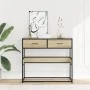 Mesa consola de madera de ingeniería roble Sonoma 90x35x80 cm de , Mesas auxiliares - Ref: Foro24-849175, Precio: 84,03 €, De...