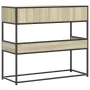 Mesa consola de madera de ingeniería roble Sonoma 90x35x80 cm de , Mesas auxiliares - Ref: Foro24-849175, Precio: 84,03 €, De...