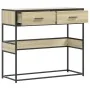 Mesa consola de madera de ingeniería roble Sonoma 90x35x80 cm de , Mesas auxiliares - Ref: Foro24-849175, Precio: 84,03 €, De...