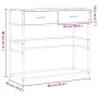 Mesa consola de madera de ingeniería roble Sonoma 90x35x80 cm de , Mesas auxiliares - Ref: Foro24-849175, Precio: 84,03 €, De...