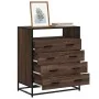 Cómoda de madera contrachapada roble marrón 70x41x83,5 cm by , Drawers - Ref: Foro24-849093, Price: 112,35 €, Discount: %