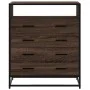 Cómoda de madera contrachapada roble marrón 70x41x83,5 cm by , Drawers - Ref: Foro24-849093, Price: 112,35 €, Discount: %
