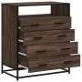 Cómoda de madera contrachapada roble marrón 70x41x83,5 cm by , Drawers - Ref: Foro24-849093, Price: 112,35 €, Discount: %