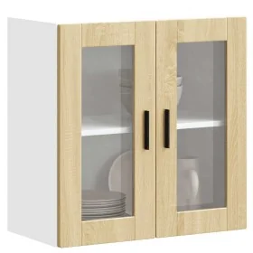 Armario de pared para cocina puerta cristal Porto roble sonoma de , Armarios de cocina - Ref: Foro24-854150, Precio: 69,05 €,...