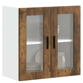 Armario de pared para cocina puerta cristal Porto roble ahumado de , Armarios de cocina - Ref: Foro24-854152, Precio: 64,69 €...