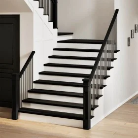 Peldaños de escalera 2 uds madera maciza roble marrón oscuro de , Alfombrillas para escalones - Ref: Foro24-3283801, Precio: ...