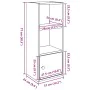 Estantería de madera de ingeniería blanca 31x24x77 cm de , Librerías y estanterías - Ref: Foro24-860328, Precio: 39,16 €, Des...