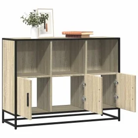 Aparador de madera contrachapada roble sonoma 100x35x76 cm by , Sideboards - Ref: Foro24-849030, Price: 108,98 €, Discount: %