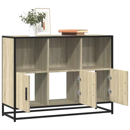 Aparador de madera contrachapada roble sonoma 100x35x76 cm de , Aparadores - Ref: Foro24-849030, Precio: 108,98 €, Descuento: %