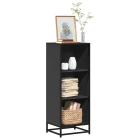 Estantería madera ingeniería negra 40x35x107,5 cm de , Librerías y estanterías - Ref: Foro24-849109, Precio: 80,10 €, Descuen...