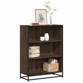 Estantería madera ingeniería roble marrón 80,5x35x107,5 cm de , Librerías y estanterías - Ref: Foro24-849123, Precio: 107,53 ...