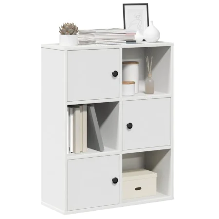 Estantería de madera de ingeniería blanca 60x24x76,5 cm de , Librerías y estanterías - Ref: Foro24-860382, Precio: 63,96 €, D...