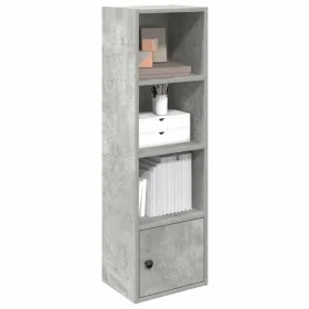 Estantería de madera de ingeniería gris hormigón 31x24x102 cm de , Librerías y estanterías - Ref: Foro24-860340, Precio: 47,4...