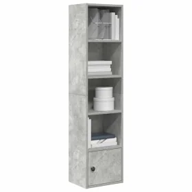 Estantería de madera de ingeniería gris hormigón 31x24x127 cm de , Librerías y estanterías - Ref: Foro24-860349, Precio: 54,1...