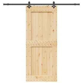 Puerta corredera con herrajes madera maciza de pino 95x210 cm von , Türen - Ref: Foro24-3332734, Preis: 210,85 €, Rabatt: %