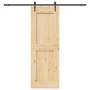 Puerta corredera con herrajes madera maciza de pino 80x210 cm de , Puertas - Ref: Foro24-3332743, Precio: 208,60 €, Descuento: %