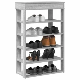 Mueble zapatero madera de ingeniería gris Sonoma 60x30x98 cm de , Zapateros y organizadores de calzado - Ref: Foro24-859928, ...