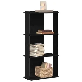 Librería de 3 estantes madera de ingeniería negro 60x30x120 cm de , Librerías y estanterías - Ref: Foro24-860266, Precio: 60,...