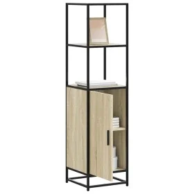 Aparador alto madera de ingeniería y metal 35,5x35x139 cm by , Sideboards - Ref: Foro24-849045, Price: 85,34 €, Discount: %