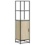 Aparador alto madera de ingeniería y metal 35,5x35x139 cm by , Sideboards - Ref: Foro24-849045, Price: 85,34 €, Discount: %