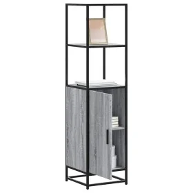 Aparador alto madera ingeniería metal gris sonoma 35,5x35x13 cm by , Sideboards - Ref: Foro24-849047, Price: 87,97 €, Discoun...