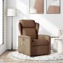Sillón reclinable con masaje de tela marrón de , Sillones - Ref: Foro24-4015590, Precio: 202,88 €, Descuento: %