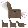 Sillón reclinable con masaje de tela marrón de , Sillones - Ref: Foro24-4015590, Precio: 202,88 €, Descuento: %