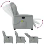 Sillón reclinable de masaje de tela gris claro de , Sillones - Ref: Foro24-4015586, Precio: 203,84 €, Descuento: %