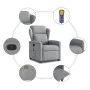 Sillón reclinable de masaje de tela gris claro de , Sillones - Ref: Foro24-4015586, Precio: 203,84 €, Descuento: %