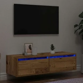 Mueble de TV con luces LED envejecida 100X35,5x25 cm de , Muebles TV - Ref: Foro24-860245, Precio: 81,59 €, Descuento: %