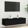 Mueble de TV con luces LED roble negro 100X35,5x25 cm de , Muebles TV - Ref: Foro24-860239, Precio: 87,93 €, Descuento: %