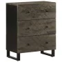Aparadores 3 piezas madera maciza mango negro 60x33x75 cm de , Taquillas y armarios de almacenamiento - Ref: Foro24-3309999, ...