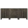 Aparadores 3 piezas madera maciza mango negro 60x33x75 cm de , Taquillas y armarios de almacenamiento - Ref: Foro24-3309999, ...