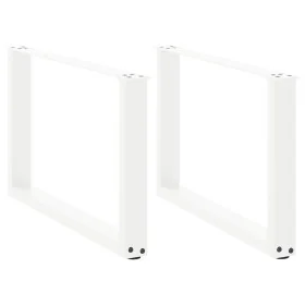 Patas de mesa de centro forma U 2uds acero blanco 70x(42-43) cm by , Table legs - Ref: Foro24-4013165, Price: 64,51 €, Discou...