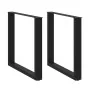 Patas para mesa de comedor en forma de U 2 uds acero negro by , Table legs - Ref: Foro24-4013192, Price: 89,71 €, Discount: %