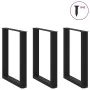 Patas para mesa centro forma U 3 uds acero negro 70x(72-73) cm de , Patas para mesas - Ref: Foro24-4013200, Precio: 113,90 €,...
