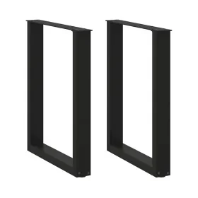 Patas para mesa centro forma U 2 uds acero negro 70x(72-73) cm by , Table legs - Ref: Foro24-4013184, Price: 84,71 €, Discoun...