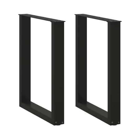 Patas para mesa centro forma U 2 uds acero negro 70x(72-73) cm de , Patas para mesas - Ref: Foro24-4013184, Precio: 84,71 €, ...